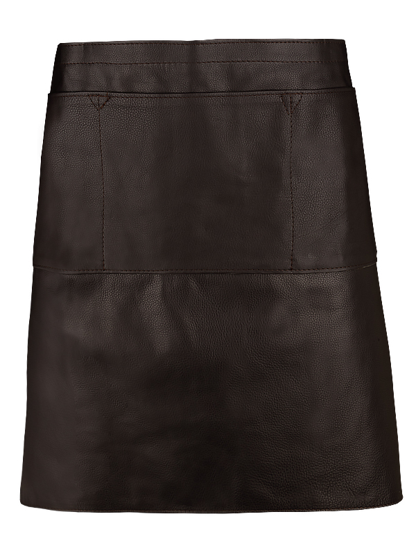 Serving apron in leather Cafe Noir