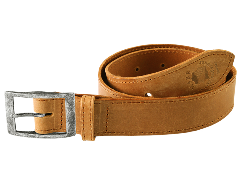 Leather Belt G antique silver