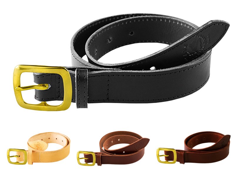 Leather belt C brass