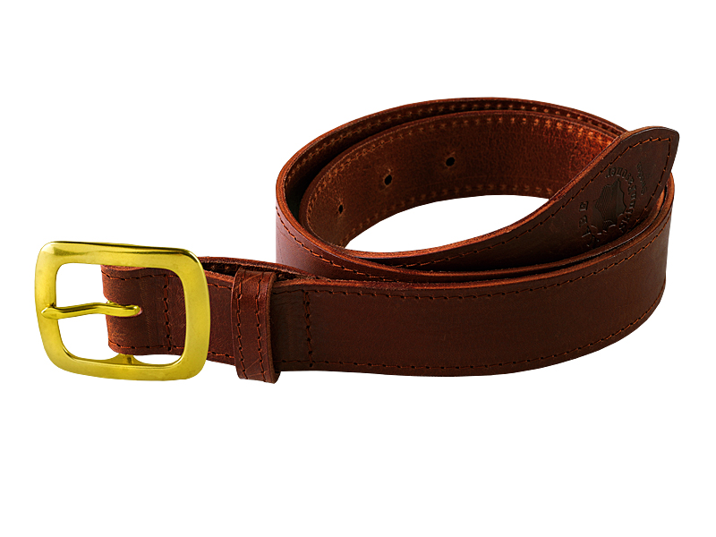 Leather belt C brass