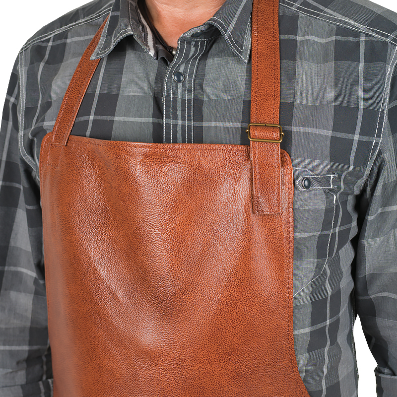 Leather apron Prestige Sleifi with adjustable neck strap M