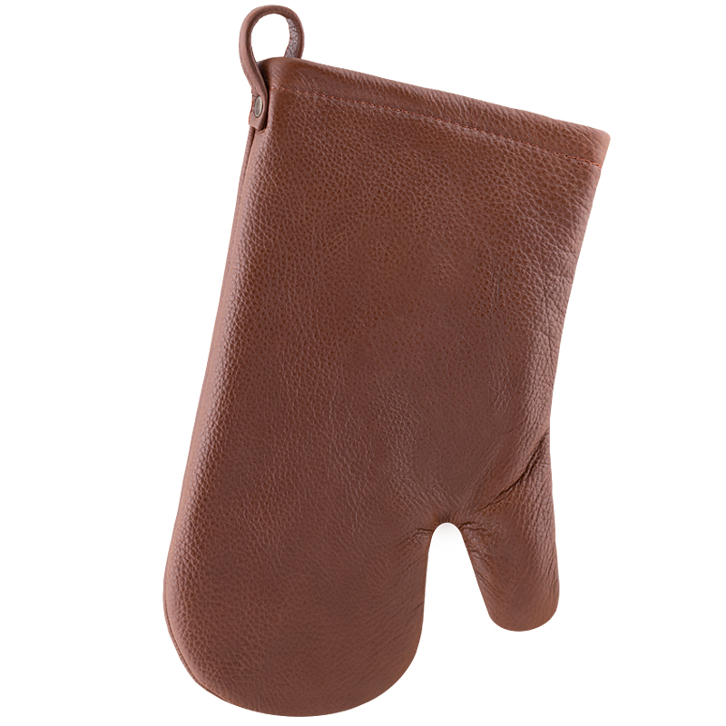 Leather BBQ Mitts, chestlenut