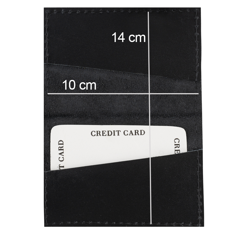 Card Holder in real leather black