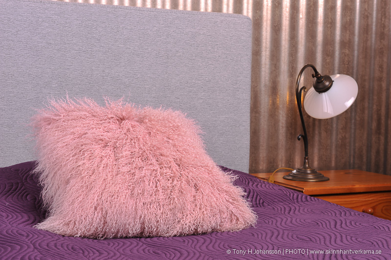 Lambskin pillow, Pink